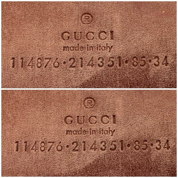 Authentic Gucci Cream Guccissima Leather Gold Interlocking G Buckle Belt 85/34 - Picture 7 of 13